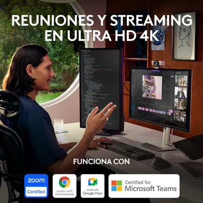 Cámara Web Logitech MX Brio 705 for Business 4K Premium con IA