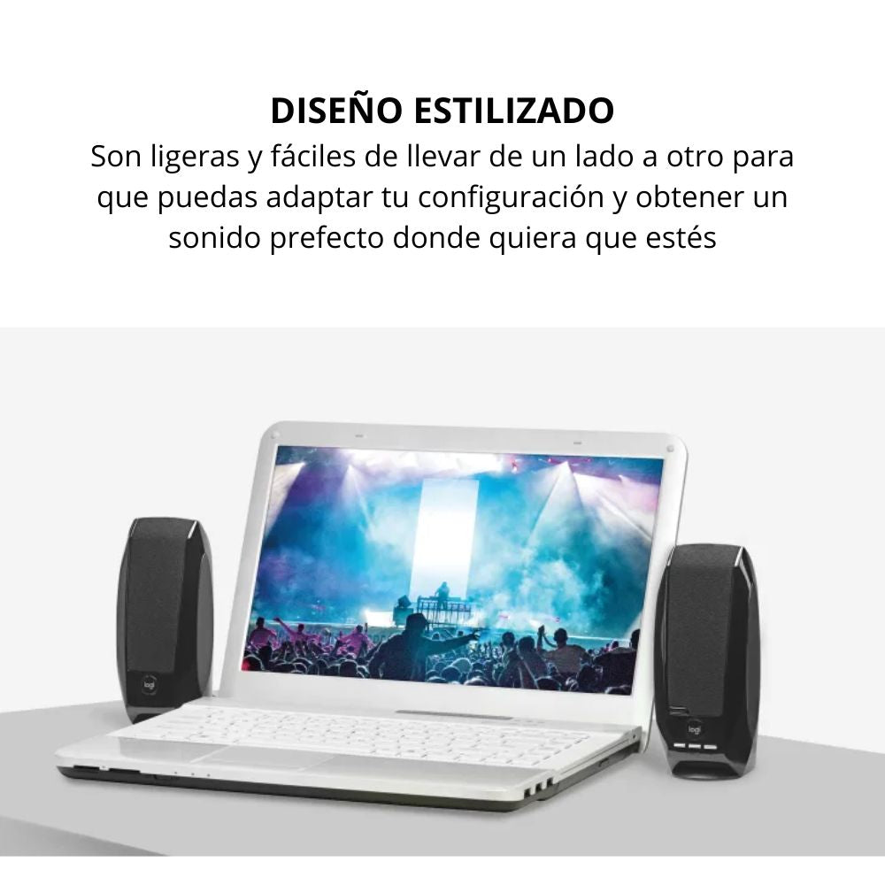 Altavoces Estéreo USB Logitech S150 con Control de Volumen y Mute