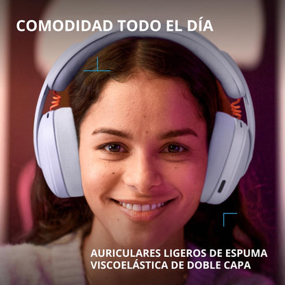 Auriculares Gamer Inalámbricos Logitech G325 LIGHTSPEED Bluetooth PC/PS5/Switch/Xbox - Lila + Obsequio Soporte para Diadema