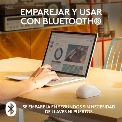 Teclado Bluetooth Logitech Pebble Keys 2 K380s Multidispositivo + Logitech M240 Silencioso Ratón Bluetooth Inalámbrico - Blanco