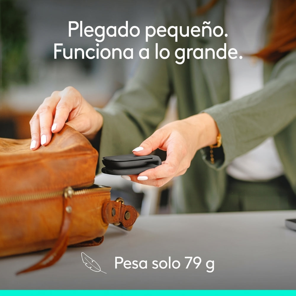 Mouse Inalámbrico Ultraportátil Logitech Mobi Fold con Diseño Plegable - Grafito