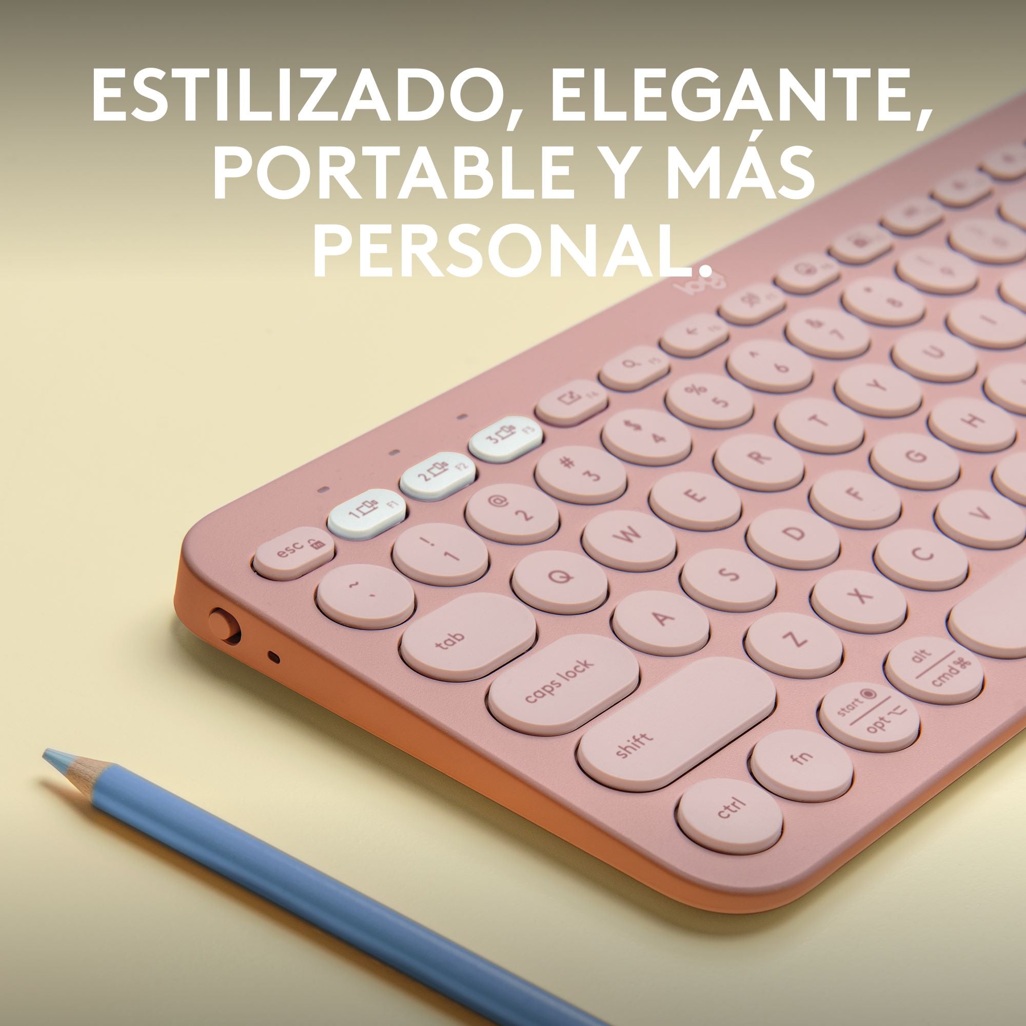 Teclado Bluetooth Logitech Pebble Keys 2 K380s Multidispositivo + Logitech M240 Silencioso Ratón Bluetooth Inalámbrico - Rosa