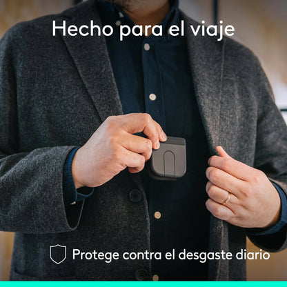 Mouse Inalámbrico Ultraportátil Logitech Mobi Fold con Diseño Plegable - Grafito