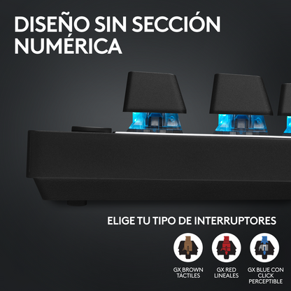 Teclado Gamer Inalámbrico Logitech G PRO X TKL LIGHTSPEED RGB LIGHTSYNC - Negro + Mouse Pad Gamer Logitech G640 Tela Grande 400x460mm - Negro