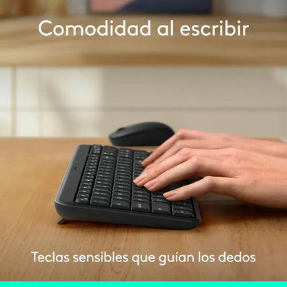 Teclado Bluetooth Inalámbrico Logitech K250 Compacto + Logitech M240 Silencioso Ratón Bluetooth Inalámbrico - Rosa