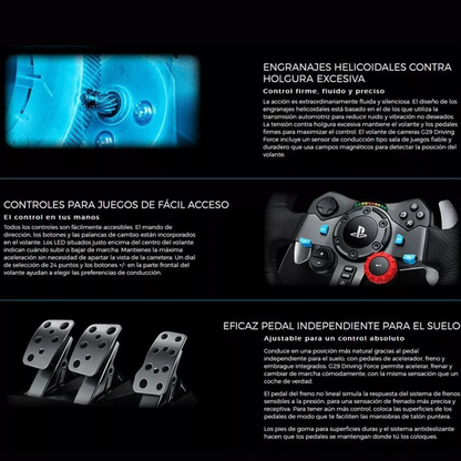Volante de Carreras Logitech G29 SE Driving Force para PS5, PS4, PS3 y PC + Palanca de Cambios