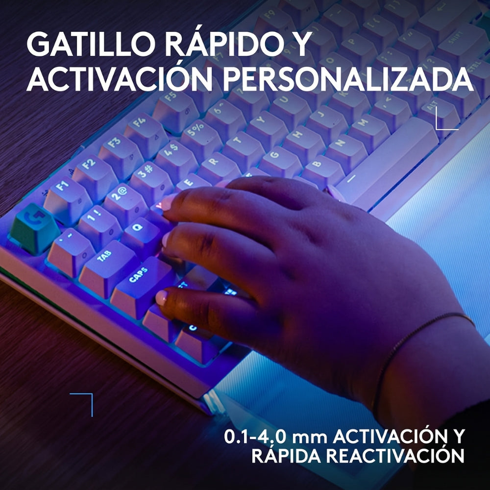 Teclado Gamer Mecanico Logitech G512 X 75 Switch Tactil - Blanco