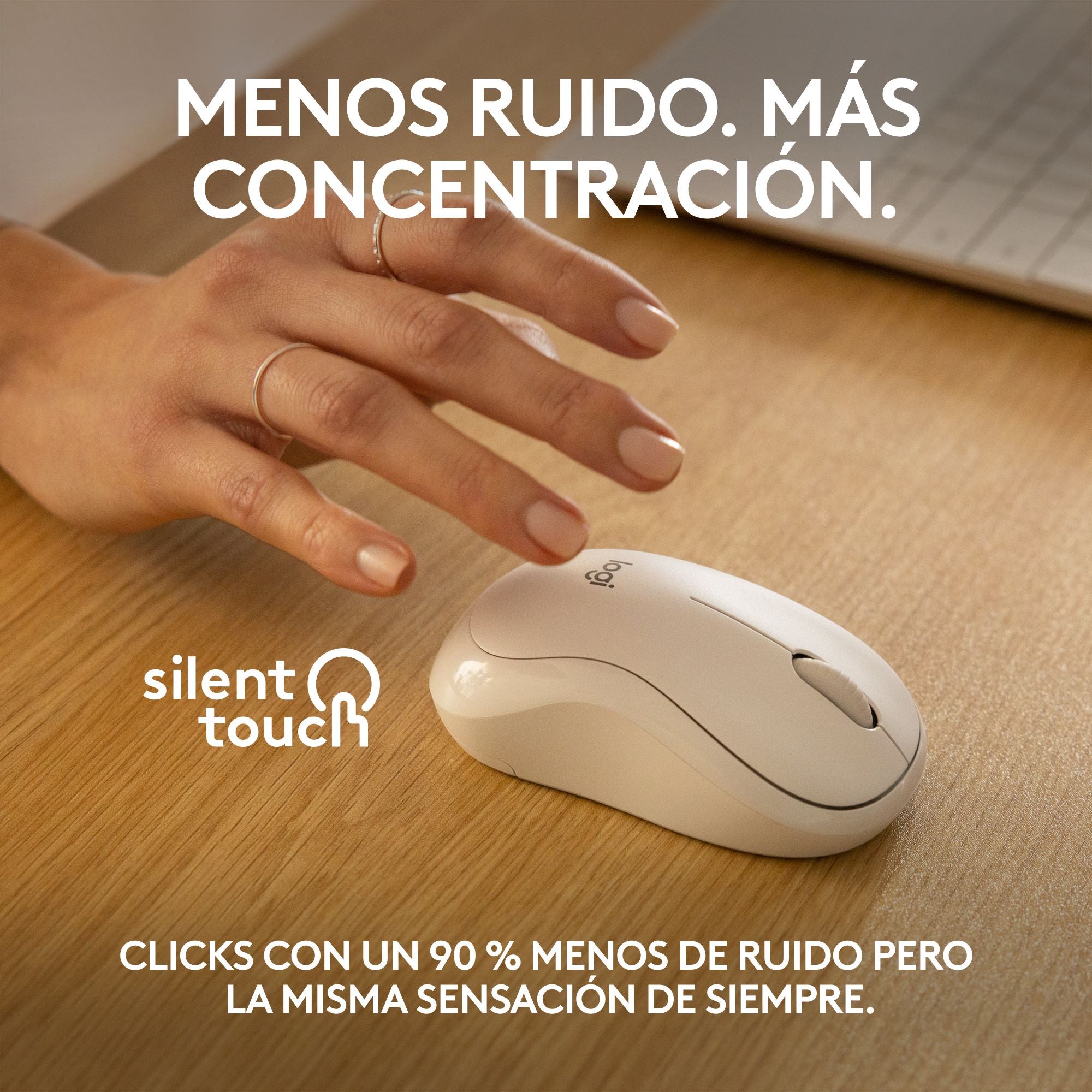 Teclado Bluetooth Logitech Pebble Keys 2 K380s Multidispositivo + Logitech M240 Silencioso Ratón Bluetooth Inalámbrico - Blanco