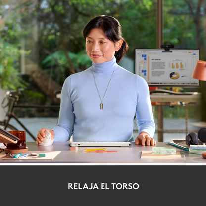 Combo Inalámbrico Logitech Teclado Wave Keys + Mouse Ergonomico Lift + Padmouse DeskMat Lila