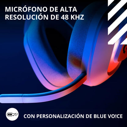 Diadema Gamer Logitech G A20X Lightspeed para PS5, Xbox, Switch, PC, Blanco + Obsequio Soporte para Diadema