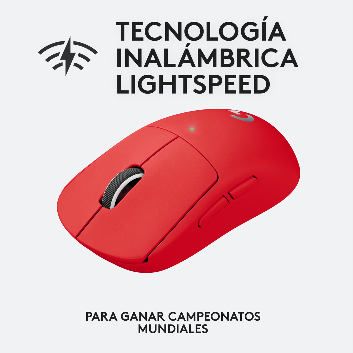 Mouse Gamer Inalámbrico Logitech G Pro X Superlight - Rojo