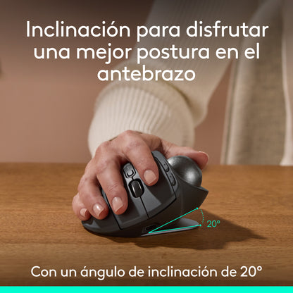 Teclado Ergonómico Inalámbrico Logitech Wave Keys + Mouse Trackball Avanzado Logitech MX Ergo S, Inalámbrico Bluetooth/Bolt + Obsequio Soporte