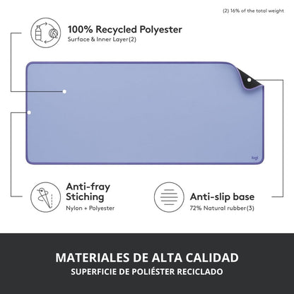 Alfombrilla de Escritorio Logitech Desk Mat Studio Series, Lila