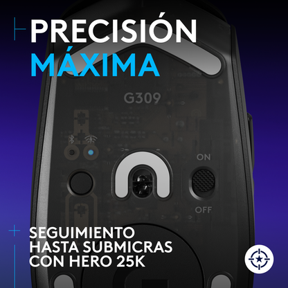 Diadema Gamer Logitech G A20X Lightspeed para PS5, Xbox, Switch, PC - Negro + Mouse Gamer Inalámbrico Logitech G309 LIGHTSPEED Bluetooth Sensor HERO 25K - Negro