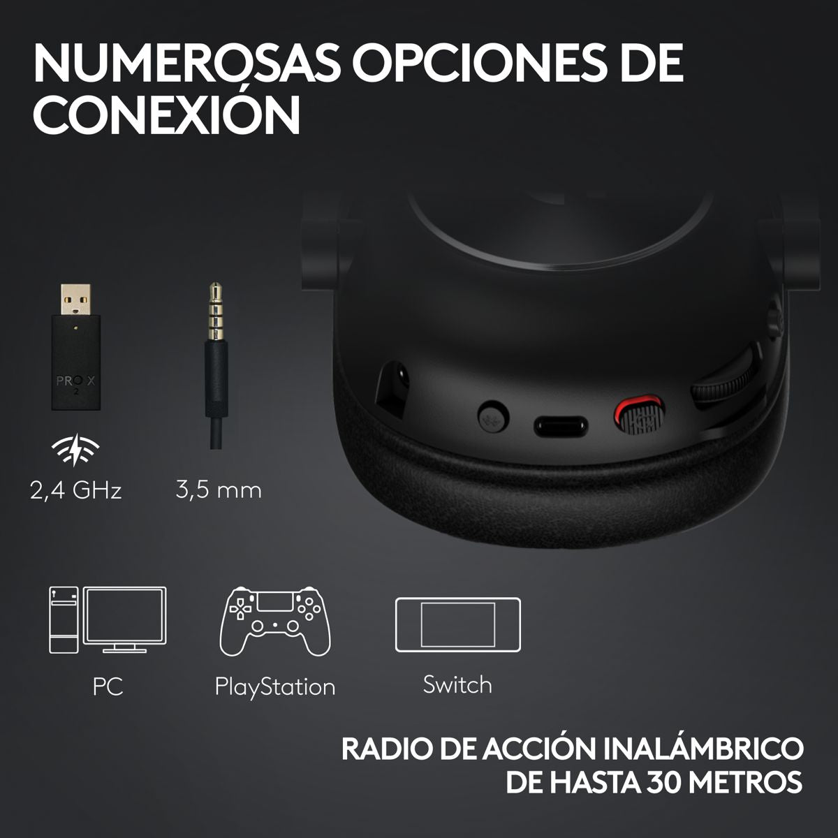 Auriculares Gamer 7.1 Inalámbricos Logitech G Pro X 2 LIGHTSPEED con Bluetooth, Blanco