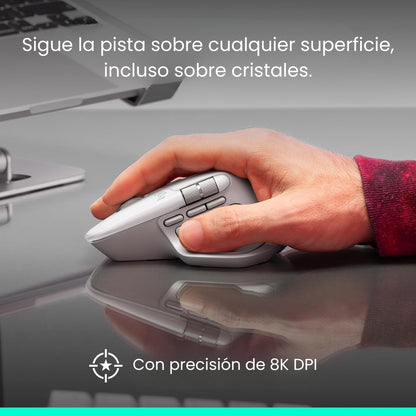 Teclado Avanzado Recargable, Logitech Mx Keys Mini - Grafito + Mouse Inalámbrico Avanzado Logitech MX Master 4 Bluetooth/Bolt - Grafito