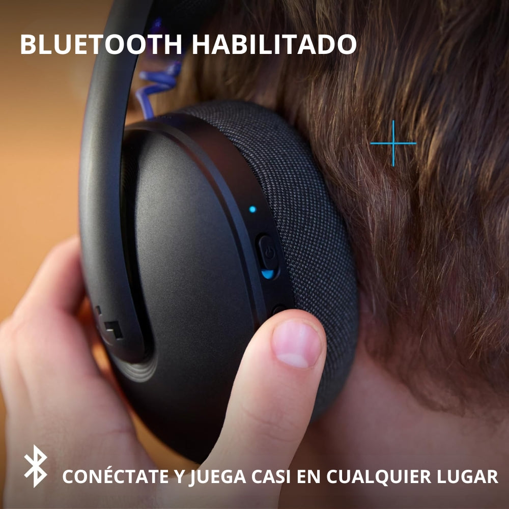 Auriculares Gamer Inalámbricos Logitech G325 LIGHTSPEED Bluetooth PC/PS5/Switch/Xbox - Negro + Obsequio Soporte para Diadema