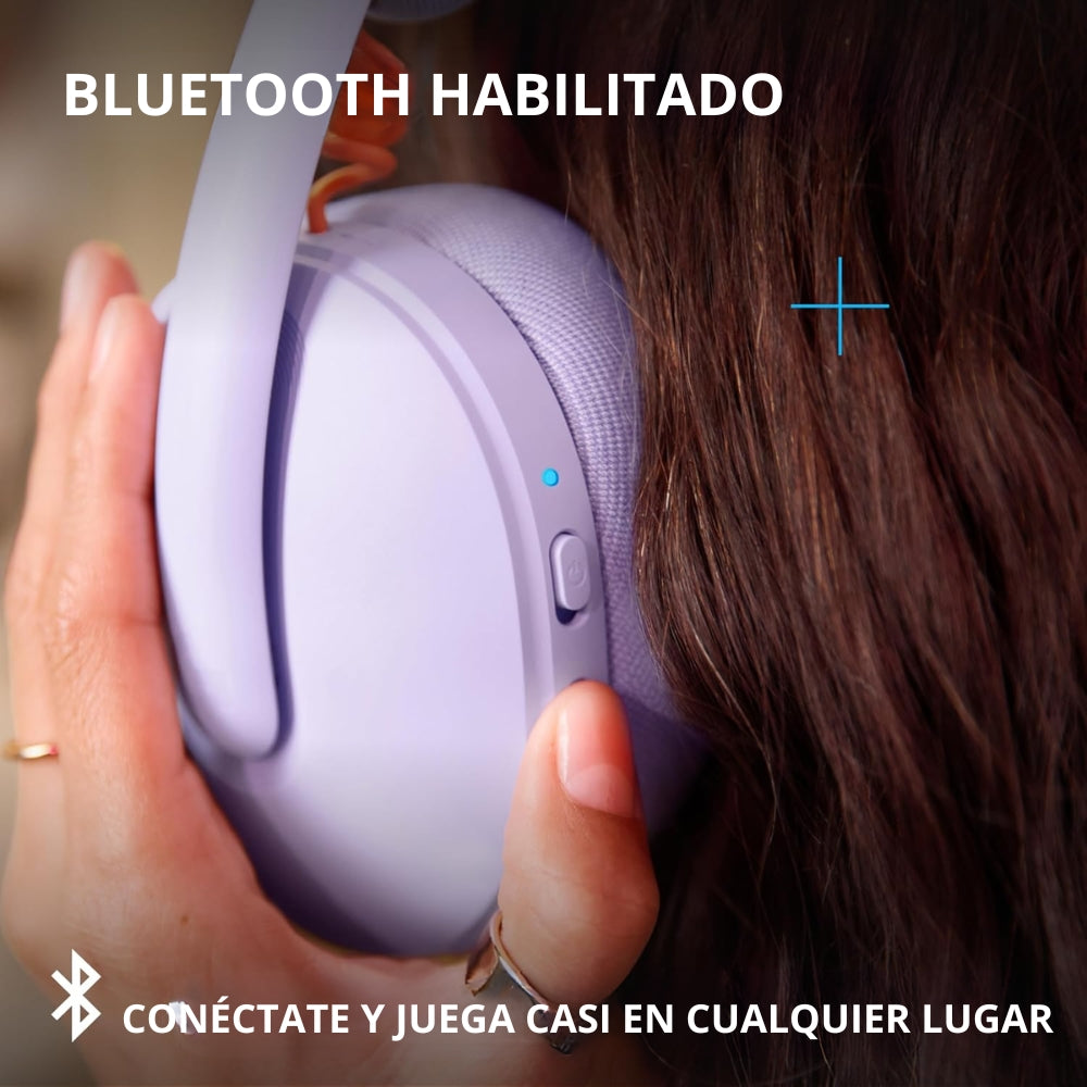 Auriculares Gamer Inalámbricos Logitech G325 LIGHTSPEED Bluetooth PC/PS5/Switch/Xbox - Lila + Obsequio Soporte para Diadema
