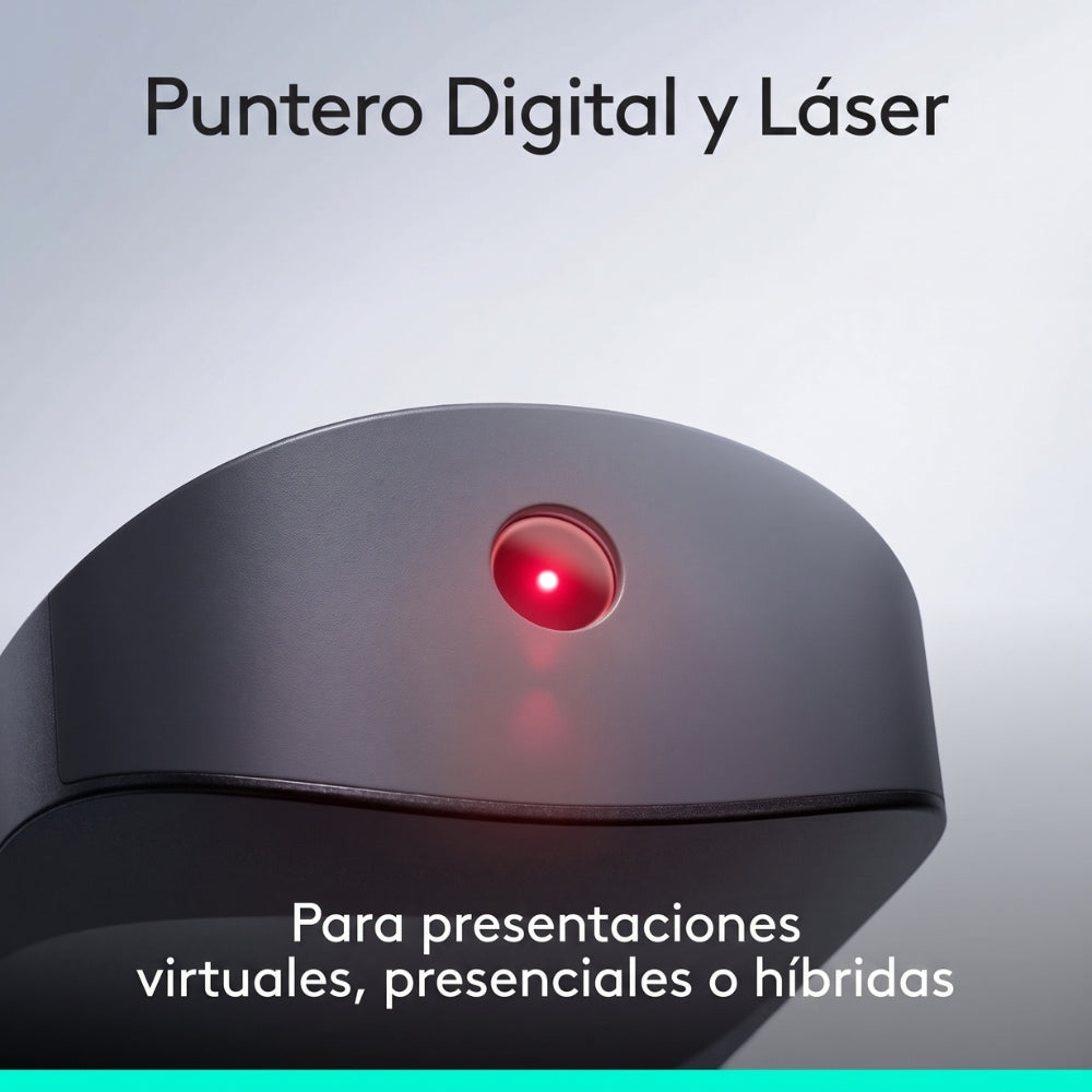 Presentador Inalambrico Logitech Spotlight 2 BT, USB-C - Negro