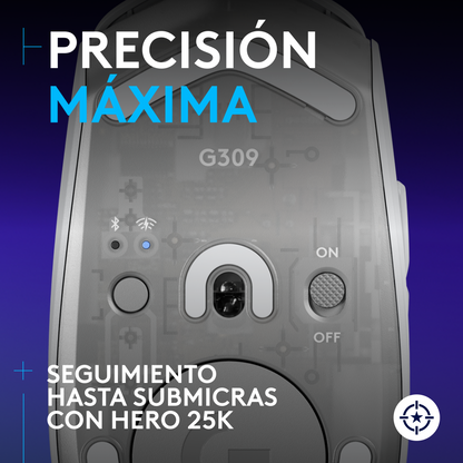 Diadema Gamer Logitech G A20X Lightspeed para PS5, Xbox, Switch, PC - Blanco + Mouse Gamer Inalámbrico Logitech G309 LIGHTSPEED Bluetooth Sensor HERO 25K - Blanco