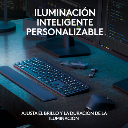 Teclado Avanzado Logitech MX Keys S Inalámbrico Multidispositivo + Mouse Inalámbrico Avanzado Logitech MX Master 4 Bluetooth/Bolt
