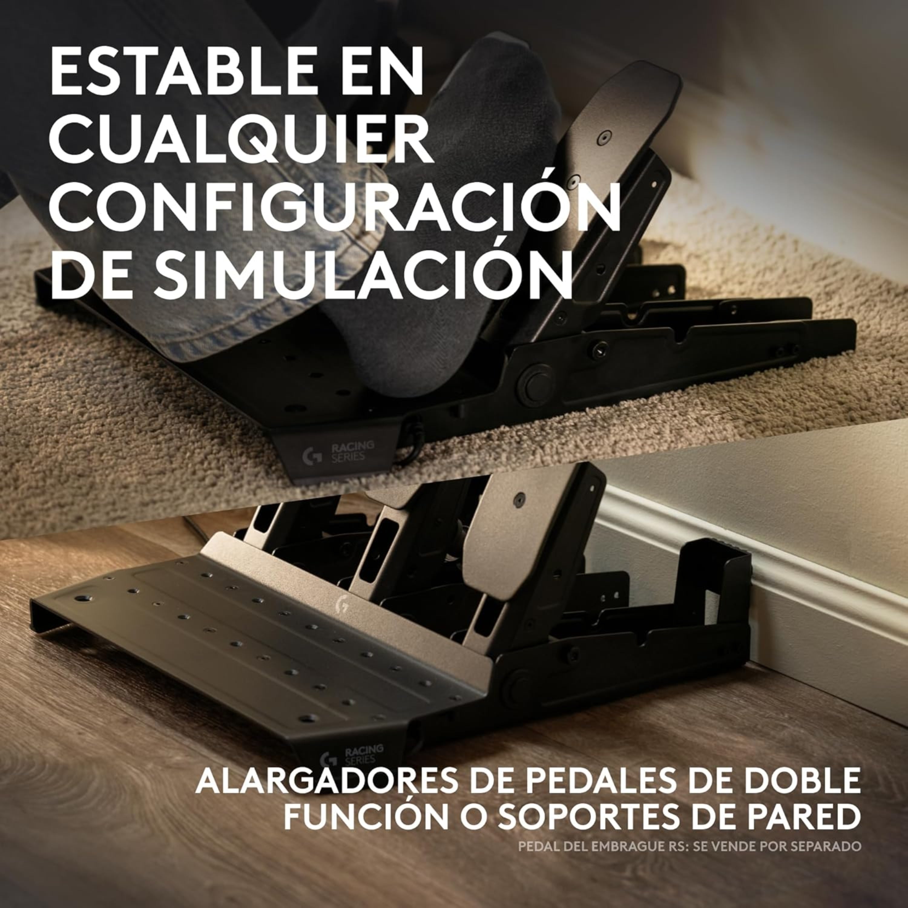 Palanca De Cambios & Freno De Mano Logitech Rs Para Timones + Pedales Para Simulador De Carreras Logitech G Rs Pedals