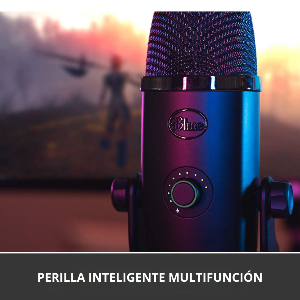 Micrófono Profesional USB Multipatrón Logitech Blue Yeti X para Streaming/Gaming - Negro