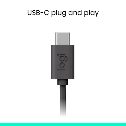 Auriculares con Micrófono USB-C Logitech H390 con Controles en el Cable - Negro