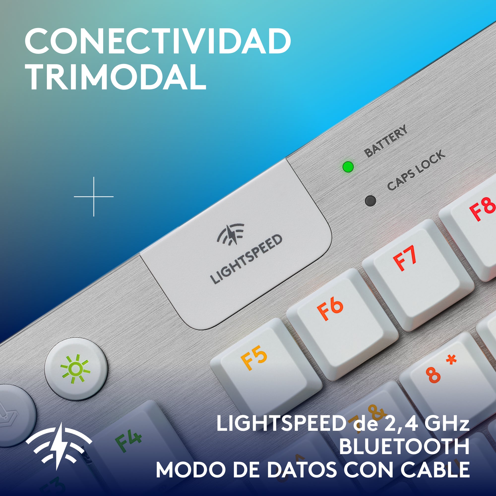 Teclado Gamer Logitech G915 X Lightspeed Tkl / Mecánico Slim - Blanco + Mouse Gamer Inalámbrico Logitech G309 LIGHTSPEED Bluetooth Sensor HERO 25K - Blanco
