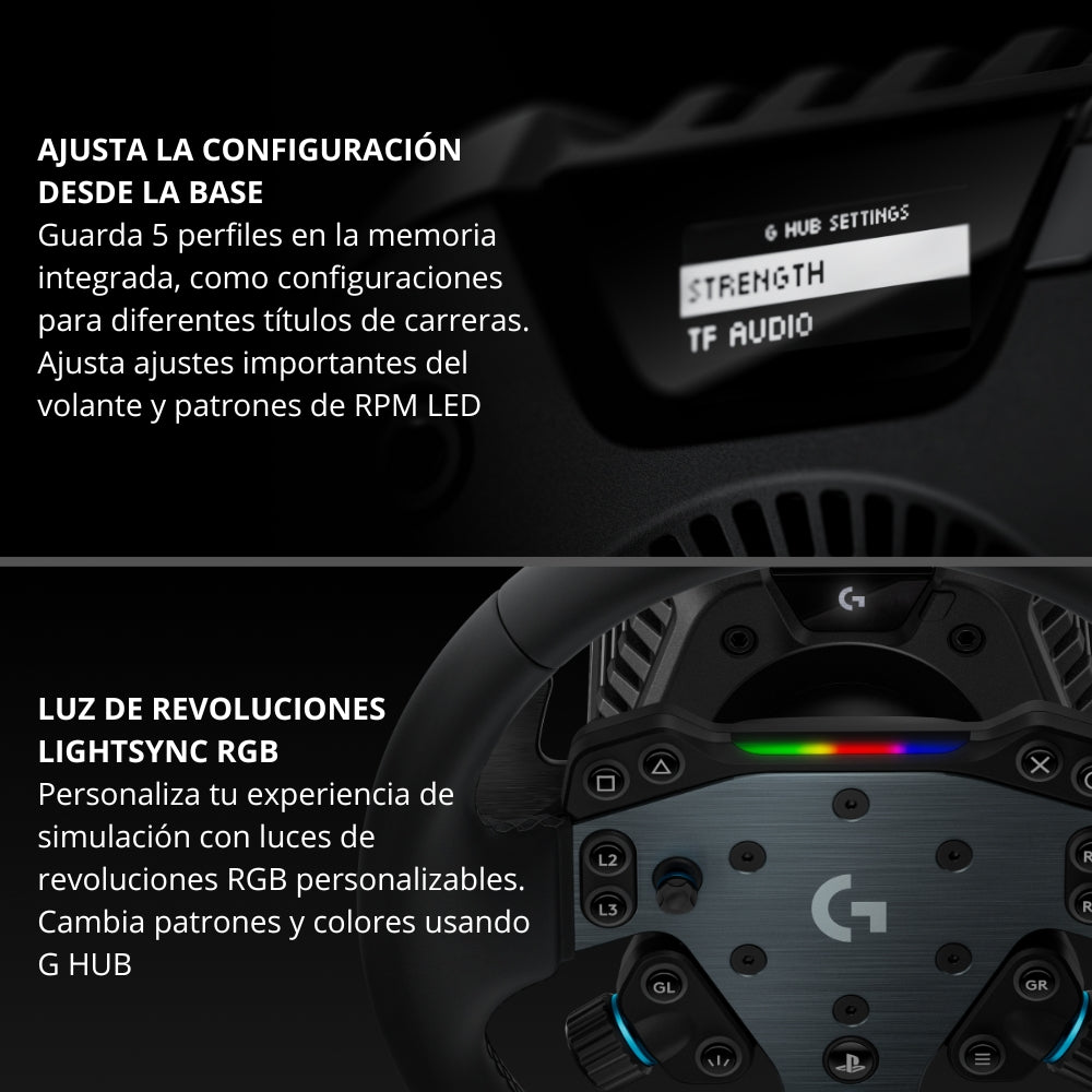 Volante De Carreras Logitech RS50 TrueForce + Palanca De Cambios & Freno De Mano Para Timones Logitech Rs