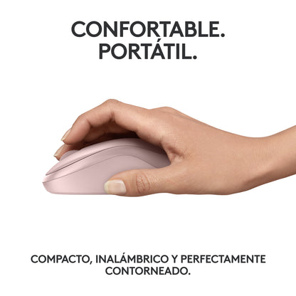 Teclado Bluetooth Inalámbrico Logitech K250 Compacto + Logitech M240 Silencioso Ratón Bluetooth Inalámbrico - Rosa