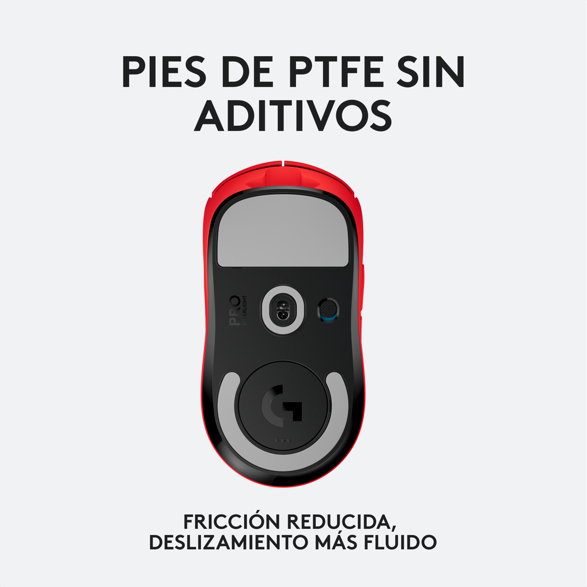Mouse Gamer Inalámbrico Logitech G Pro X Superlight - Rojo