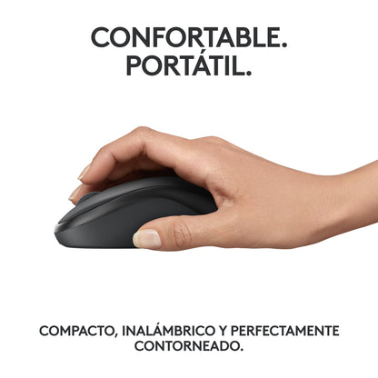 Teclado Bluetooth Inalámbrico Logitech K250 Compacto + Logitech M240 Silencioso Ratón Bluetooth Inalámbrico - Negro