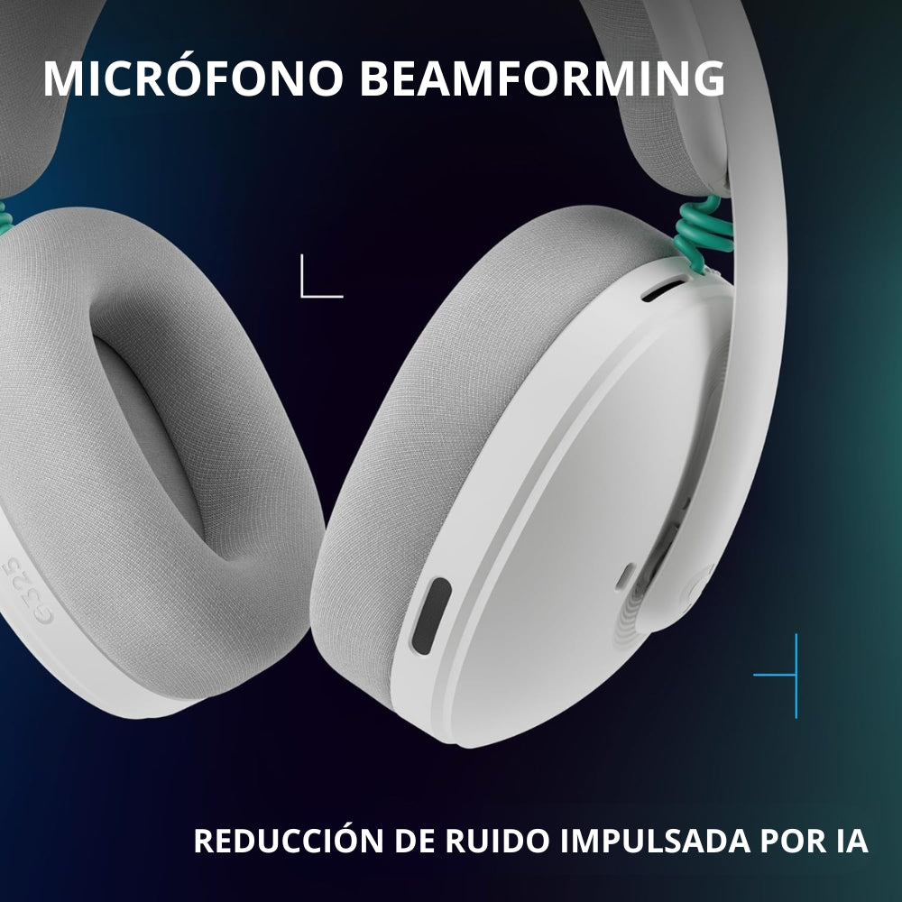 Auriculares Gamer Inalámbricos Logitech G325 LIGHTSPEED Bluetooth PC/PS5/Switch/Xbox - Blanco + Obsequio Soporte para Diadema