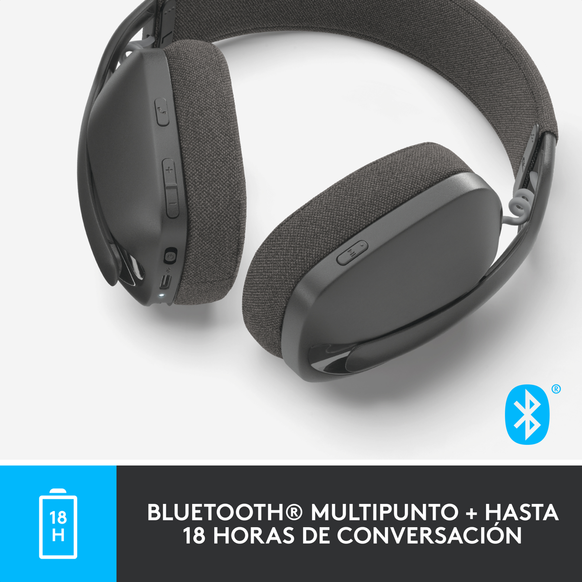 Diadema Profesional Bluetooth Logitech Zone Vibe 100 Micrófono Flip-to-Mute + Mouse Inalámbrico Avanzado Logitech MX Master 4 Recargable Bluetooth/Bolt + Obsequio Estuche