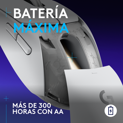 Diadema Gamer Logitech G A20X Lightspeed para PS5, Xbox, Switch, PC - Blanco + Mouse Gamer Inalámbrico Logitech G309 LIGHTSPEED Bluetooth Sensor HERO 25K - Blanco