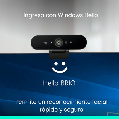 Logitech Brio, Ultra Hd Pro Webcam 4k / Rightlight 3 Con Hdr