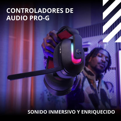 Diadema Gamer Logitech G A20X Lightspeed para PS5, Xbox, Switch, PC, Negro