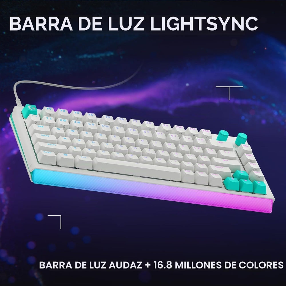 Teclado Gamer Mecanico Logitech G512 X 75 Switch Tactil - Blanco