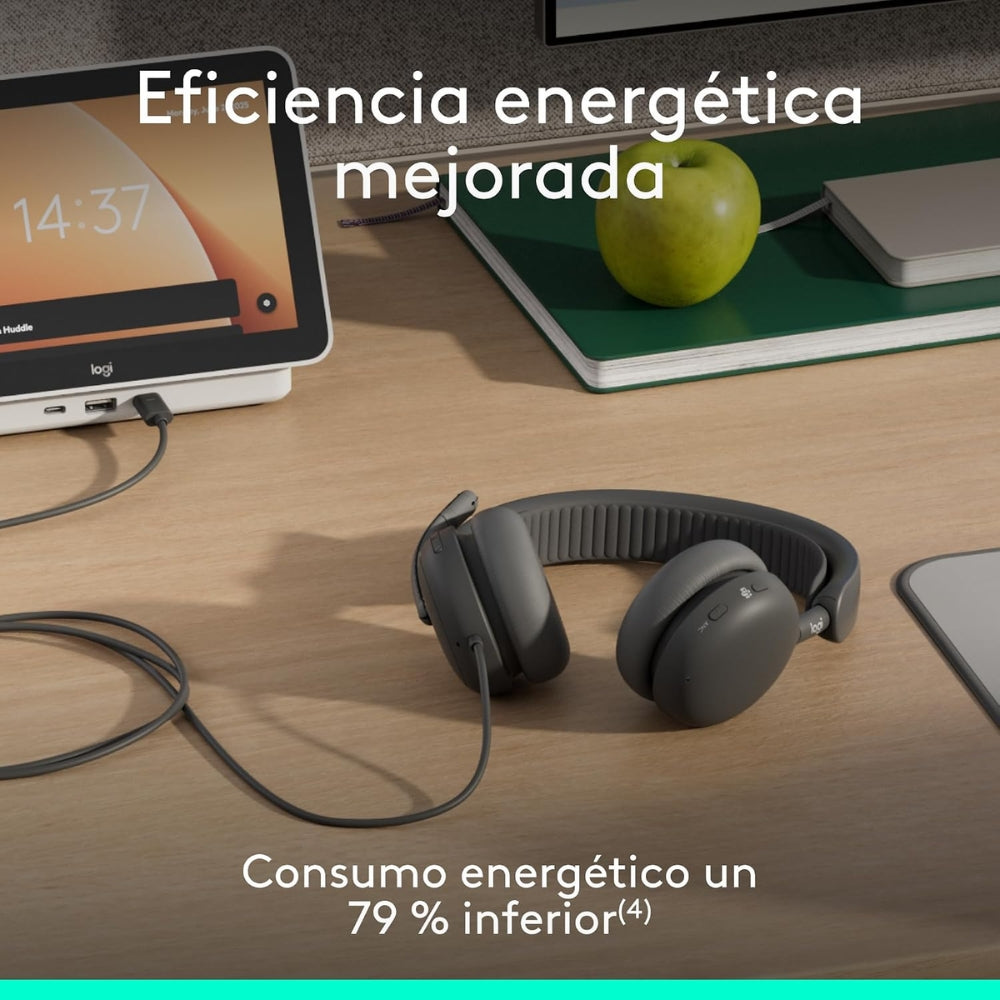 Diadema Profesional Logitech Zone Wireless 2 ES con ANC Híbrida Adaptativa - Grafito
