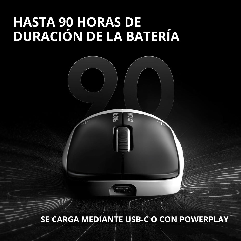 Mouse Gamer Inalámbrico Logitech G PRO X2 SUPERSTRIKE Lightspeed - Blanco/Negro