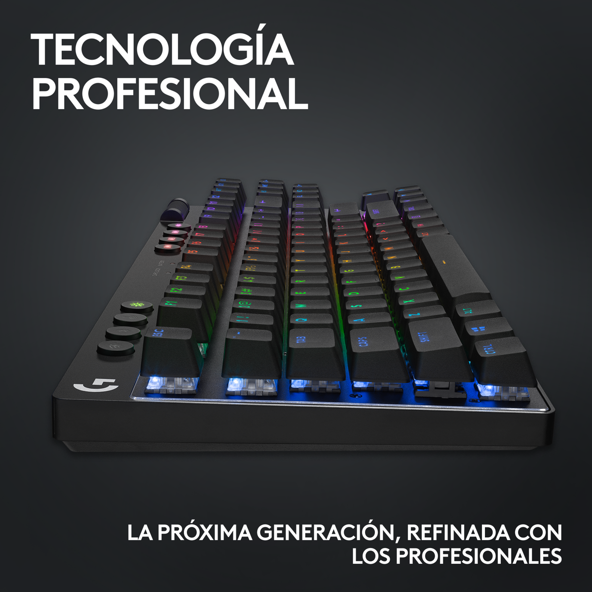 Teclado Gamer Inalámbrico Logitech G PRO X TKL LIGHTSPEED RGB LIGHTSYNC - Negro + Mouse Pad Gamer Logitech G640 Tela Grande 400x460mm - Negro