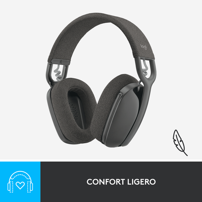 Diadema Profesional Bluetooth Logitech Zone Vibe 100 Micrófono Flip-to-Mute + Mouse Inalámbrico Avanzado Logitech MX Master 4 Recargable Bluetooth/Bolt + Obsequio Estuche