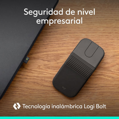 Mouse Inalámbrico Ultraportátil Logitech Mobi Fold con Diseño Plegable - Grafito