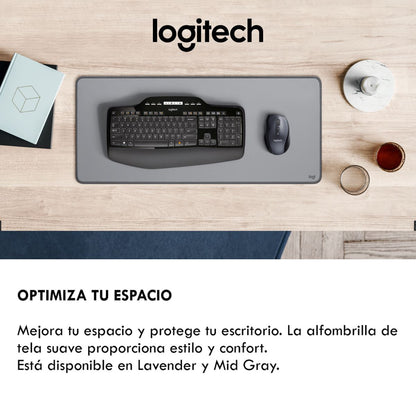 Combo Inalámbrico Logitech Teclado Wave Keys + Mouse Ergonomico M575s + Padmouse DeskMat
