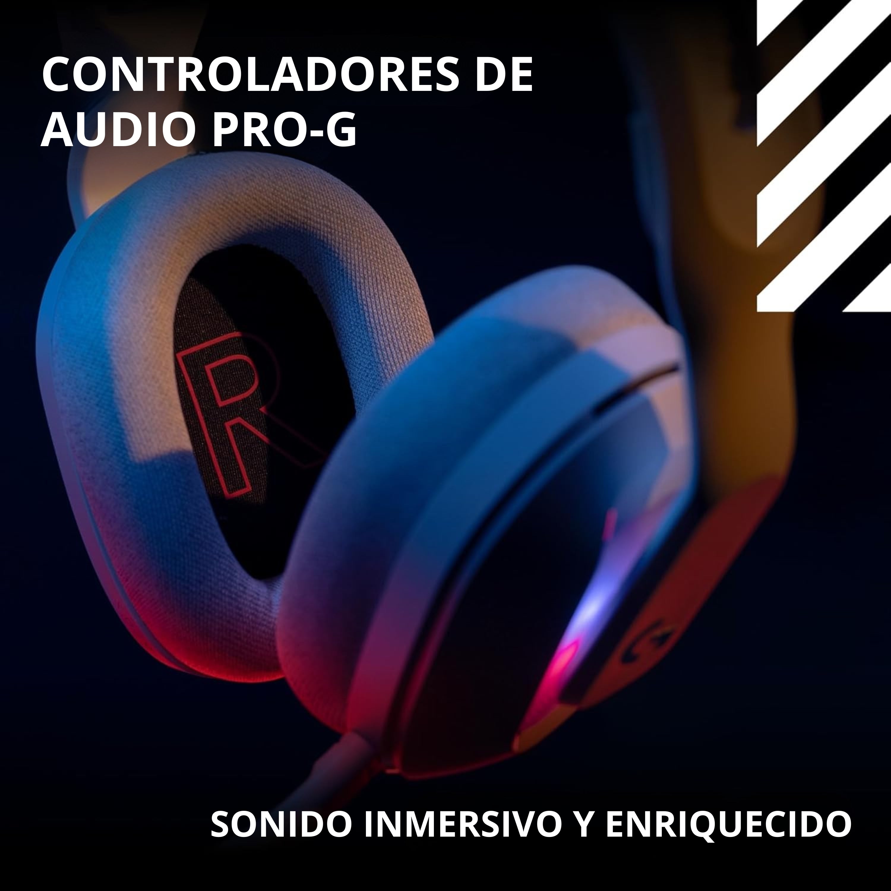 Diadema Gamer Logitech G A20X Lightspeed para PS5, Xbox, Switch, PC, Blanco + Obsequio Soporte para Diadema
