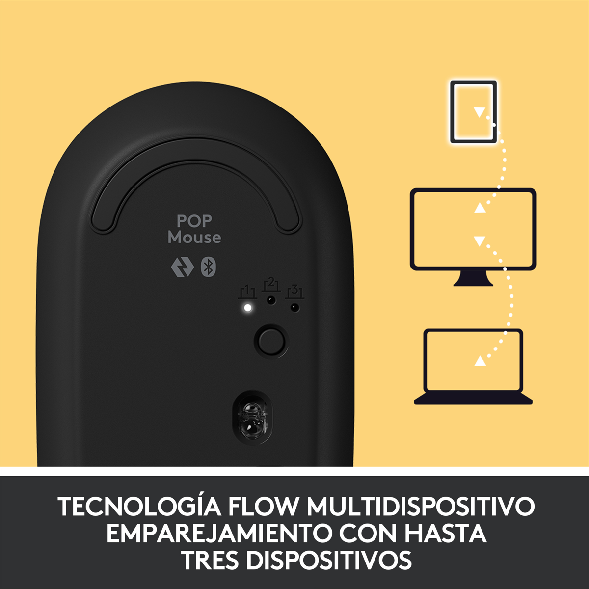 Teclado Bluetooth Multidispositivo Logitech Pebble Keys 2 K380s + Mouse Bluetooth Logitech POP con Botón Emojis SilentTouch Multidispositivo - Blast