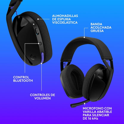 Audífonos Diadema Gamer Inalámbrica Logitech G321 LIGHTSPEED Bluetooth PC/PS5/Switch - Negro