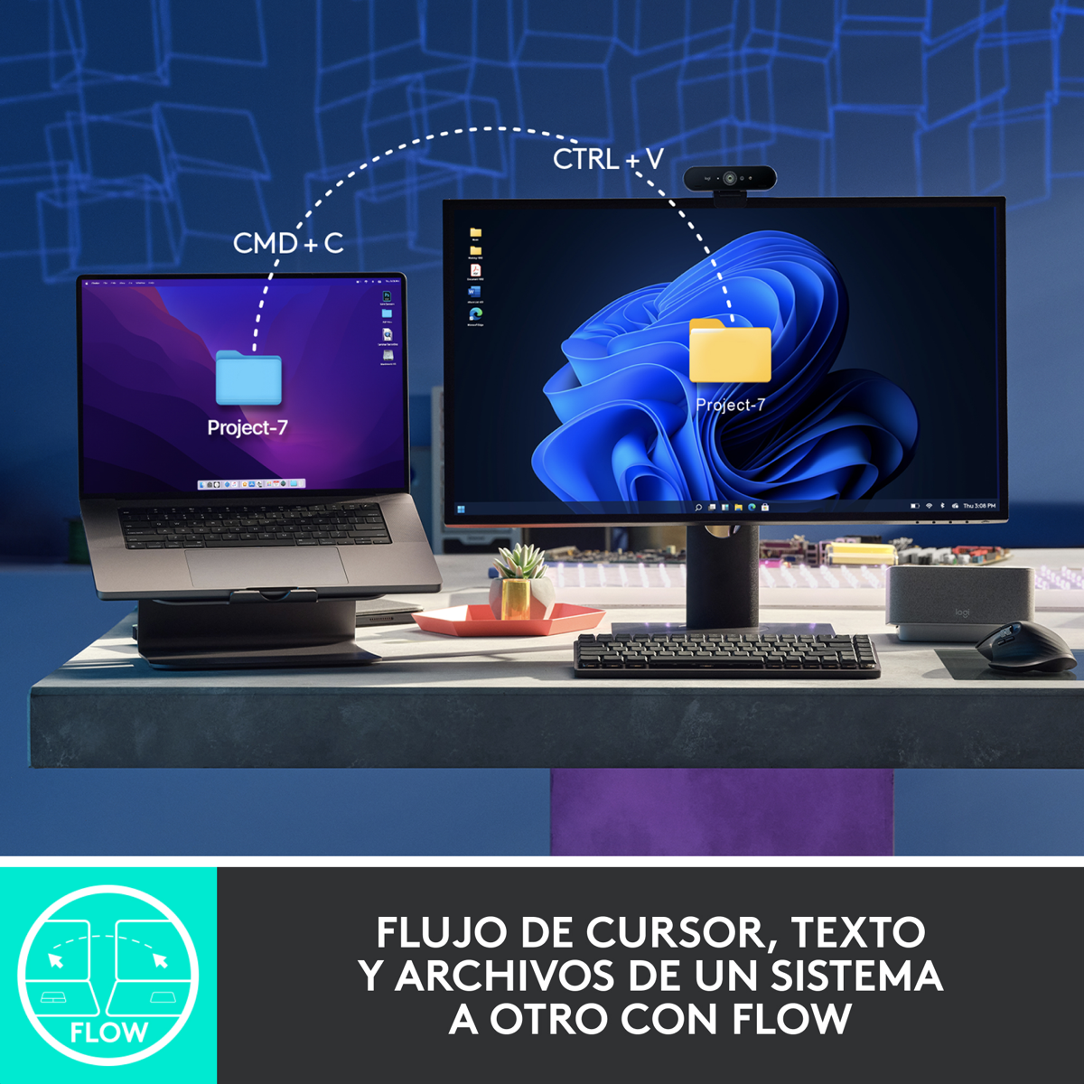 Combo Avanzado Logitech: Teclado MX Keys S + Mouse MX Master 3S Edición Bluetooth + Obsequio Soporte para Laptop