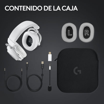 Auriculares Gamer 7.1 Inalámbricos Logitech G Pro X 2 LIGHTSPEED con Bluetooth, Blanco